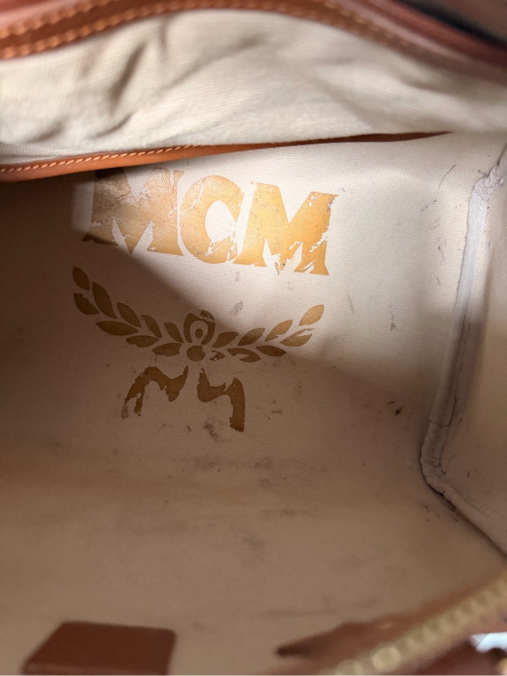 MCM Cognac Visetos Boston Satchel - Cognac Leather - Picture 4 of 12